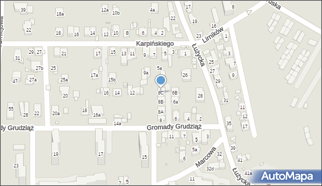 Kraków, Gromady Grudziąż, 8C, mapa Krakowa