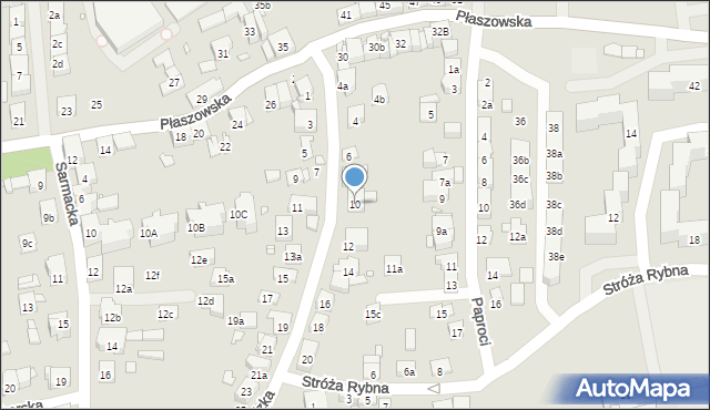 Kraków, Gromadzka, 10, mapa Krakowa