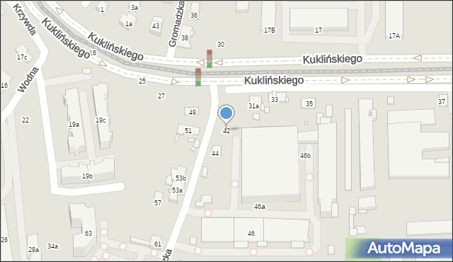 Kraków, Gromadzka, 42, mapa Krakowa