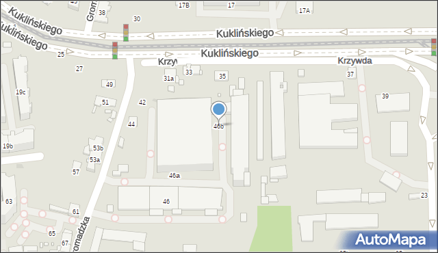 Kraków, Gromadzka, 46b, mapa Krakowa