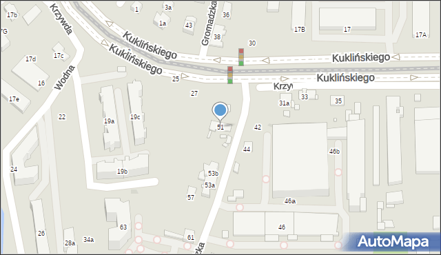 Kraków, Gromadzka, 51, mapa Krakowa