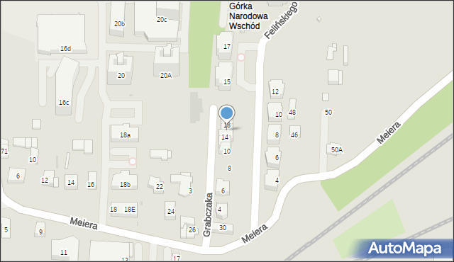 Kraków, Grabczaka Ignacego, 16, mapa Krakowa