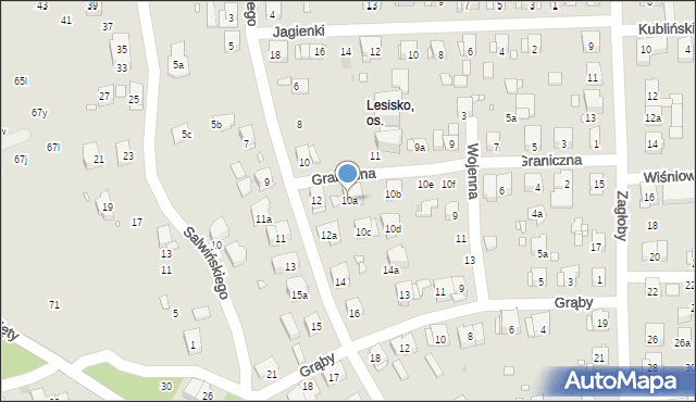 Kraków, Graniczna, 10a, mapa Krakowa