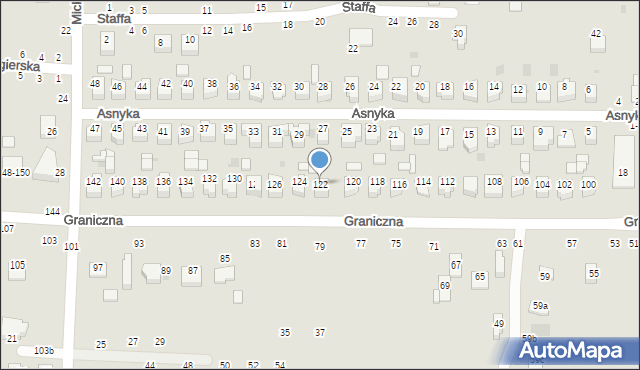 Kraśnik, Graniczna, 122, mapa Kraśnik