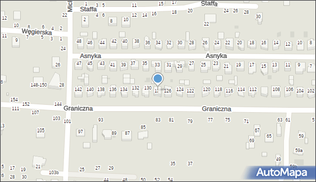 Kraśnik, Graniczna, 128, mapa Kraśnik