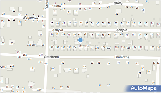 Kraśnik, Graniczna, 132, mapa Kraśnik