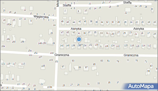 Kraśnik, Graniczna, 136, mapa Kraśnik