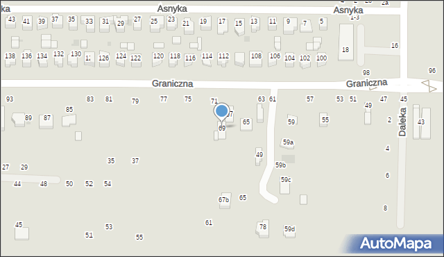 Kraśnik, Graniczna, 69, mapa Kraśnik