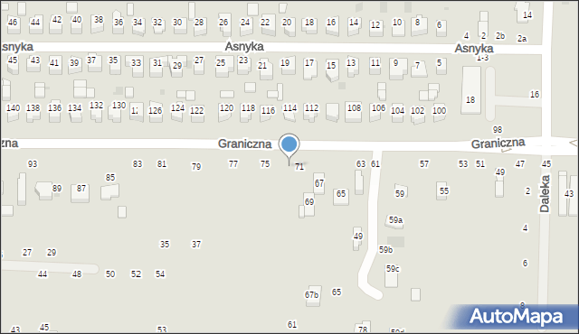 Kraśnik, Graniczna, 73, mapa Kraśnik