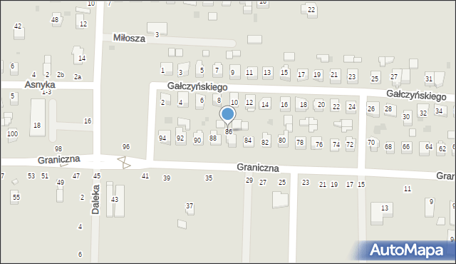 Kraśnik, Graniczna, 86, mapa Kraśnik