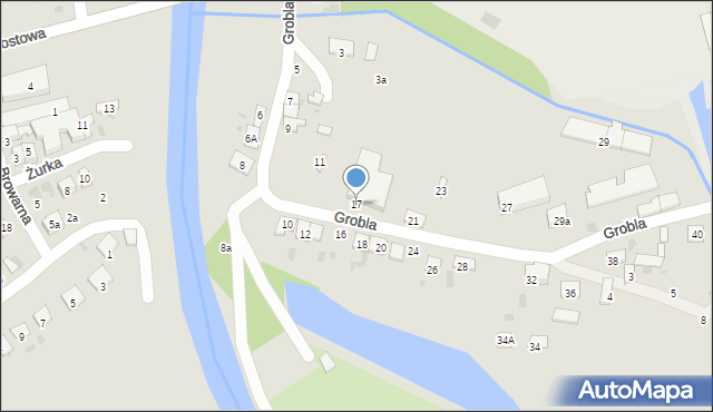 Krasnystaw, Grobla, 17, mapa Krasnystaw