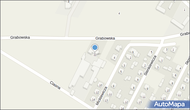 Kraszewice, Grabowska, 11, mapa Kraszewice