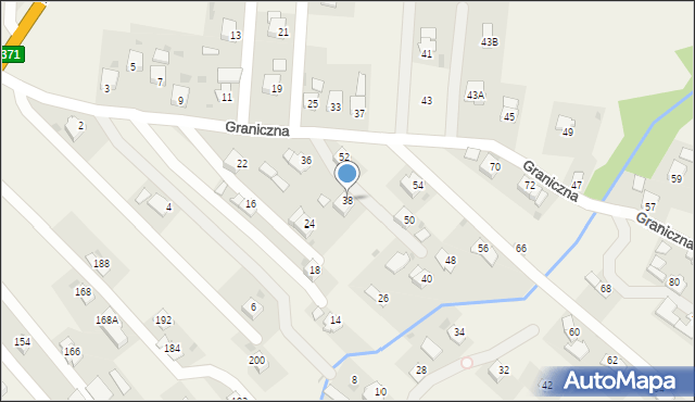 Krościenko Wyżne, Graniczna, 38, mapa Krościenko Wyżne