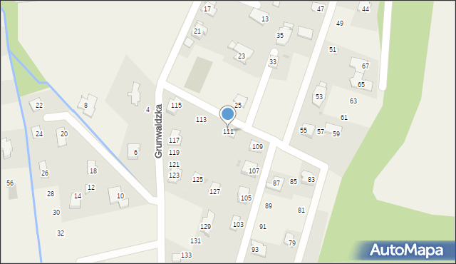 Krościenko Wyżne, Grunwaldzka, 111, mapa Krościenko Wyżne