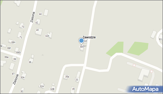 Krosno, Graniczna, 31C, mapa Krosna