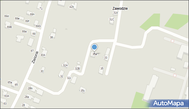 Krosno, Graniczna, 35a, mapa Krosna