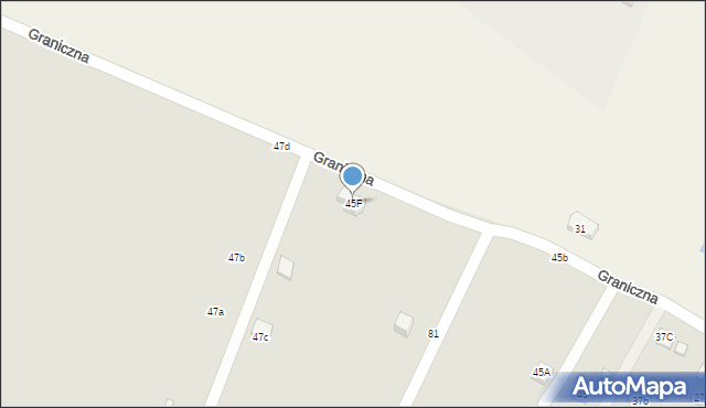 Krosno, Graniczna, 45F, mapa Krosna