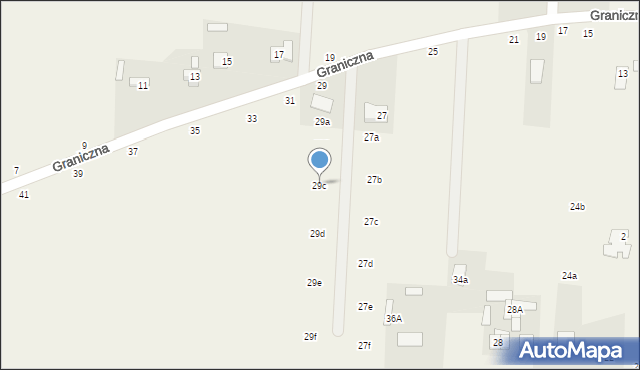 Krupia Wólka, Graniczna, 29c, mapa Krupia Wólka