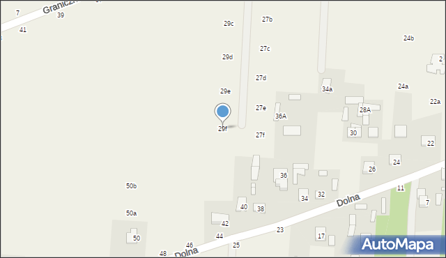 Krupia Wólka, Graniczna, 29f, mapa Krupia Wólka