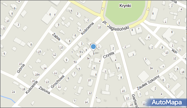 Krynki, Grochowa, 3, mapa Krynki