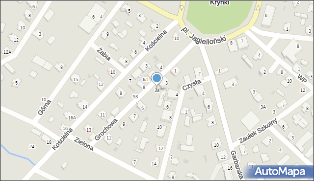 Krynki, Grochowa, 3a, mapa Krynki