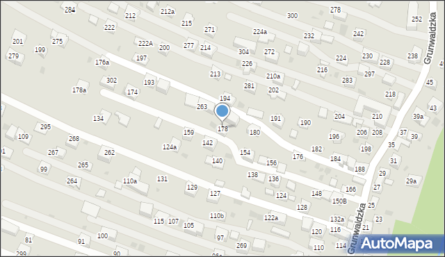 Krzeszowice, Grunwaldzka, 178, mapa Krzeszowice