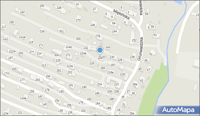Krzeszowice, Grunwaldzka, 224, mapa Krzeszowice