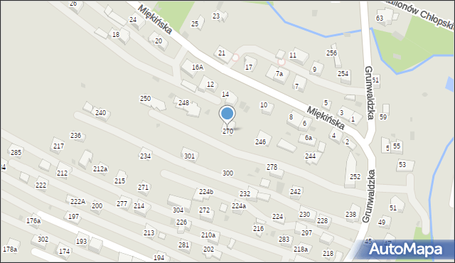 Krzeszowice, Grunwaldzka, 270, mapa Krzeszowice