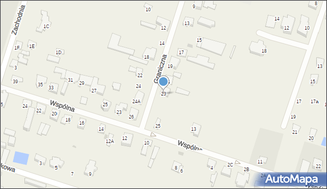 Ksawerów, Graniczna, 23, mapa Ksawerów