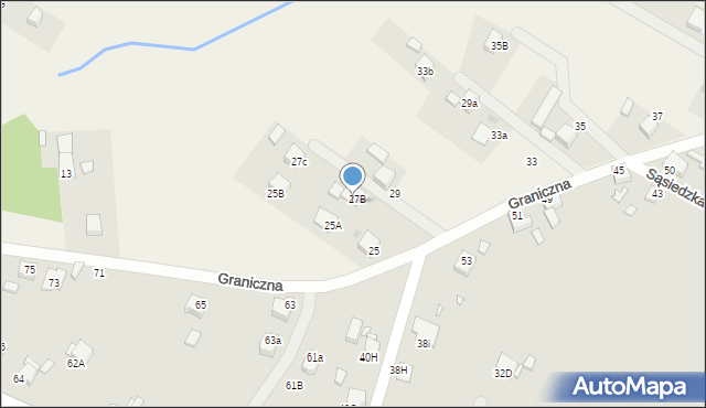 Książenice, Graniczna, 27a, mapa Książenice