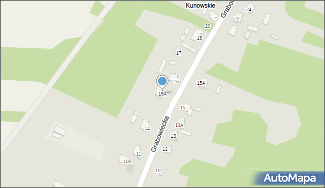 Kunów, Grabowiecka, 16A, mapa Kunów