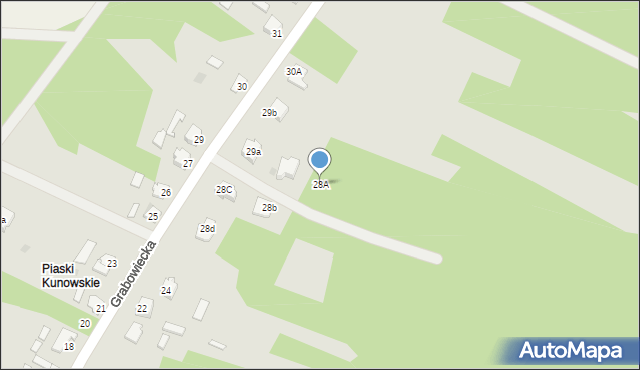 Kunów, Grabowiecka, 28A, mapa Kunów