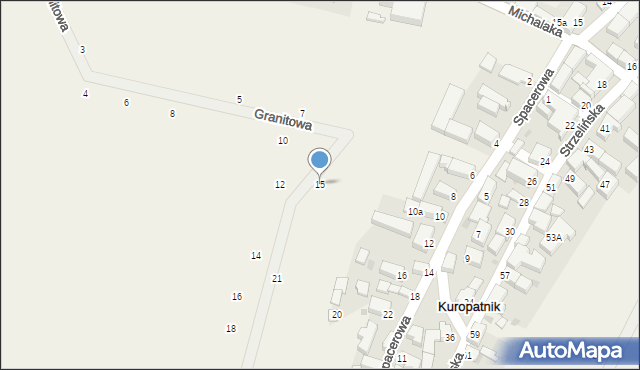 Kuropatnik, Granitowa, 15, mapa Kuropatnik