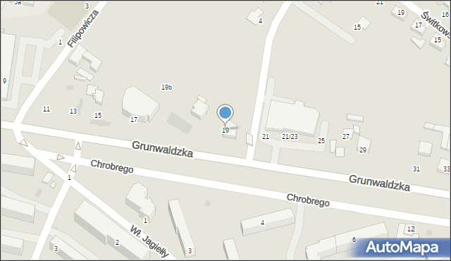 Kutno, Grunwaldzka, 19, mapa Kutno