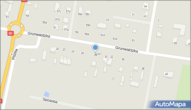 Kutno, Grunwaldzka, 28, mapa Kutno