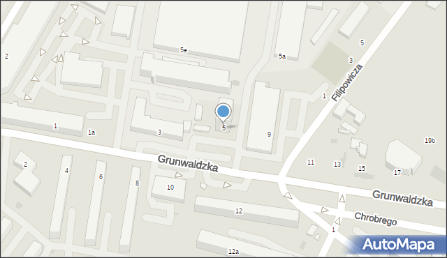 Kutno, Grunwaldzka, 5, mapa Kutno