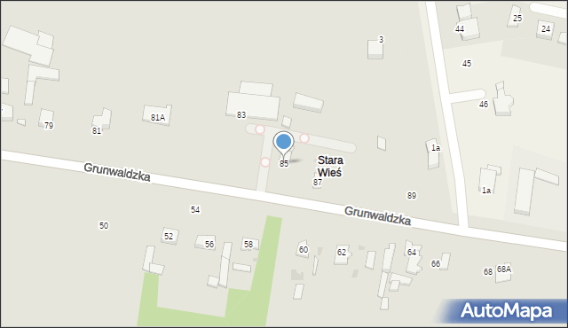 Kutno, Grunwaldzka, 85, mapa Kutno