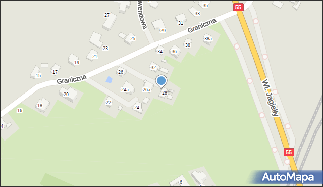 Kwidzyn, Graniczna, 30, mapa Kwidzyn