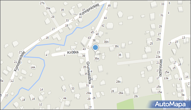 Łańcut, Grunwaldzka, 36b, mapa Łańcut