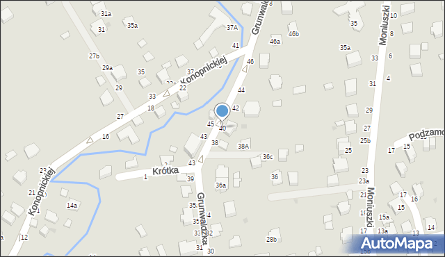 Łańcut, Grunwaldzka, 40, mapa Łańcut