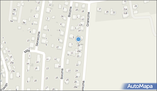 Łaziska Górne, Graniczna, 18, mapa Łaziska Górne