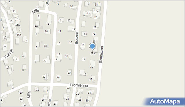 Łaziska Górne, Graniczna, 28a, mapa Łaziska Górne