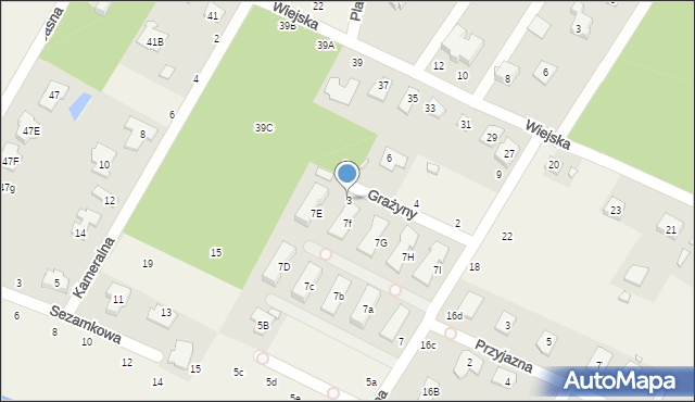 Łazy, Grażyny, 3, mapa Łazy