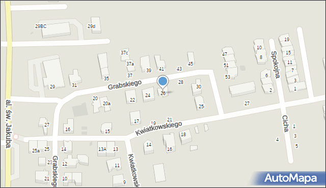 Łeba, Grabskiego Władysława, 26, mapa Łeba