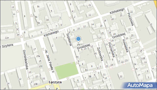 Łęczyca, Grodzkiej Jadwigi, 3/5, mapa Łęczyca