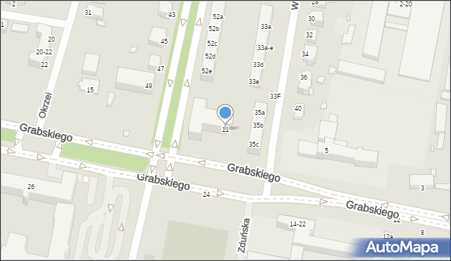 Legnica, Grabskiego Władysława, 11, mapa Legnicy