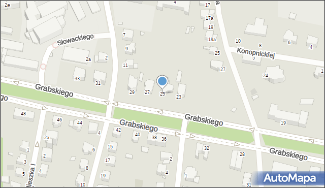 Legnica, Grabskiego Władysława, 25, mapa Legnicy