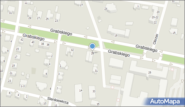 Legnica, Grabskiego Władysława, 28, mapa Legnicy