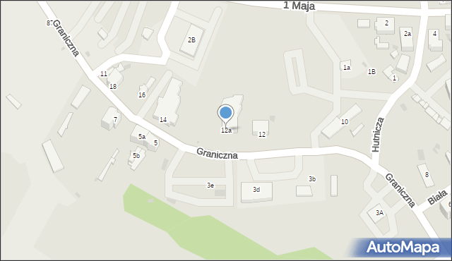 Łęknica, Graniczna, 12a, mapa Łęknica