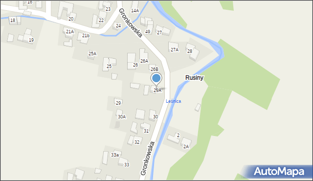 Leśnica, Gronkowska, 29A, mapa Leśnica